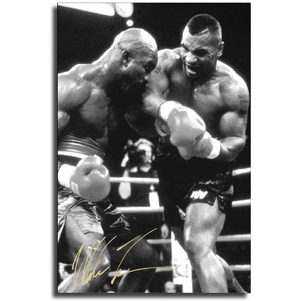 Mới Cao Mike Tyson Cổ Điển Boxing Poster Tranh Trang Trí Canvas Treo Tường Nghệ Thuật Phòng Khách Áp