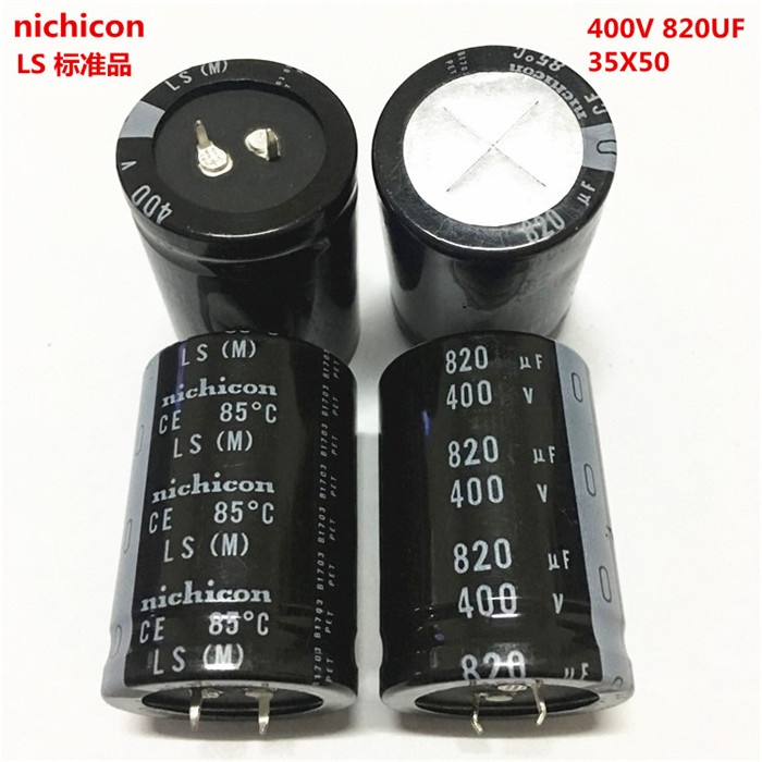 1 Chiếc 400V820Uf 35X50 Nichicon Tụ Điện Phân 820Uf 400V 35 * 50 Điện Áp Cao