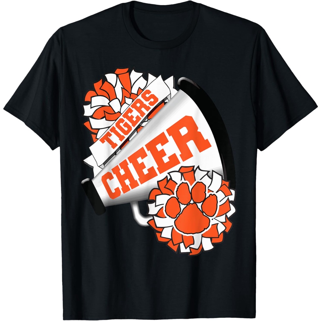 Áo thun cổ vũ Tigers Back To School Cheer Team Spirit Orange