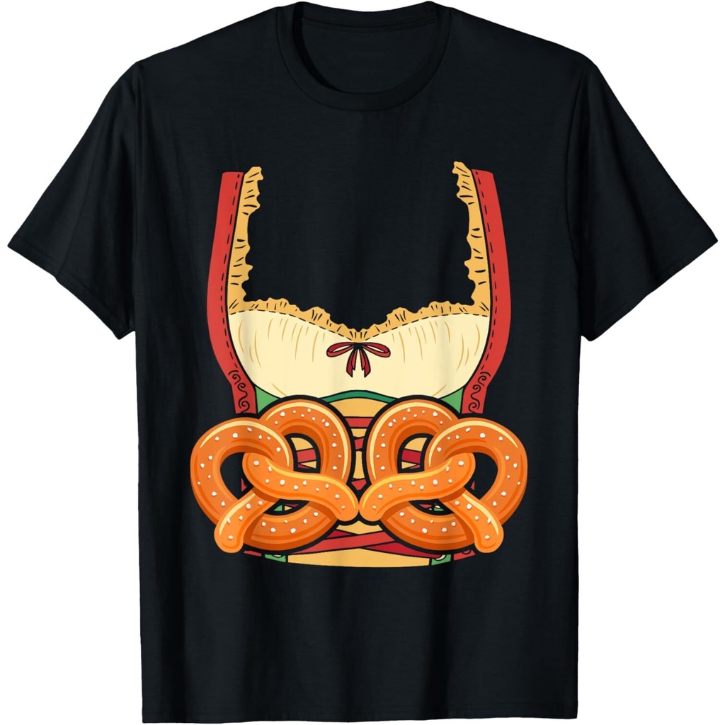 Áo Sơ Mi Truyền Thống Bavaria Pretzel Dirndl Wiesn Áo Thun