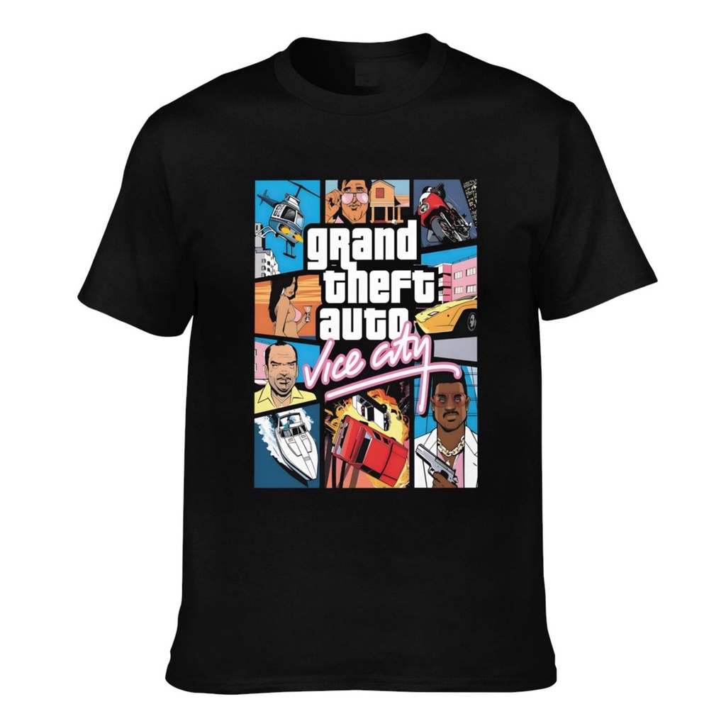 Trò chơi Cotton cao cấp Grand Theft Auto Vice City Gta Graphic Áo thun chất lượng tốt cho nam giới