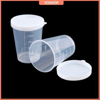 ⚡Ysp⚡10 Chiếc Cốc Đo Có Nắp Cốc Đo Bằng Nhựa Trong Suốt