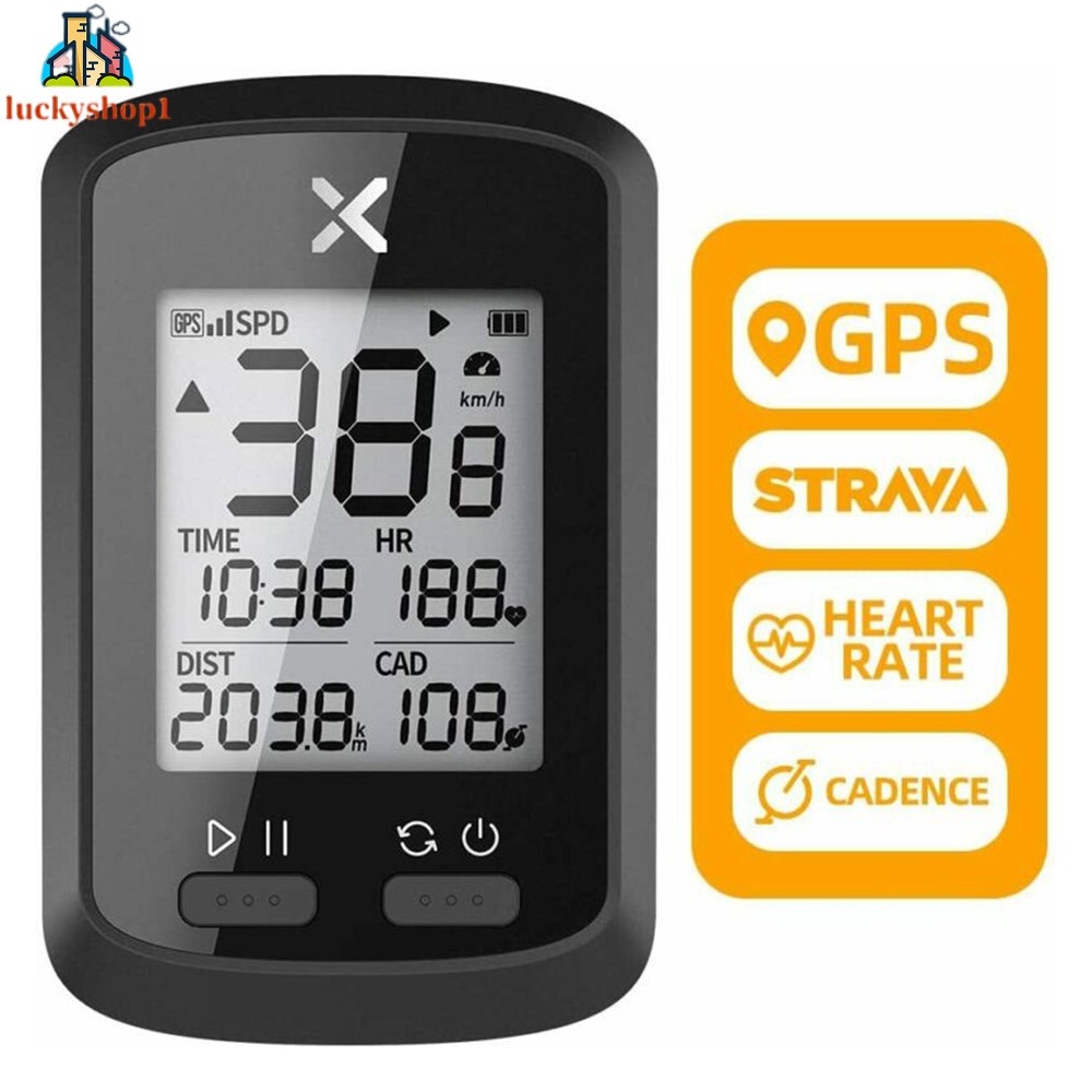 [Lck] XOSS G + GPS Xe đạp Xe đạp Đi xe đạp Máy tính Đồng hồ bấm giờ Màn hình LCD Chống nước IPX7