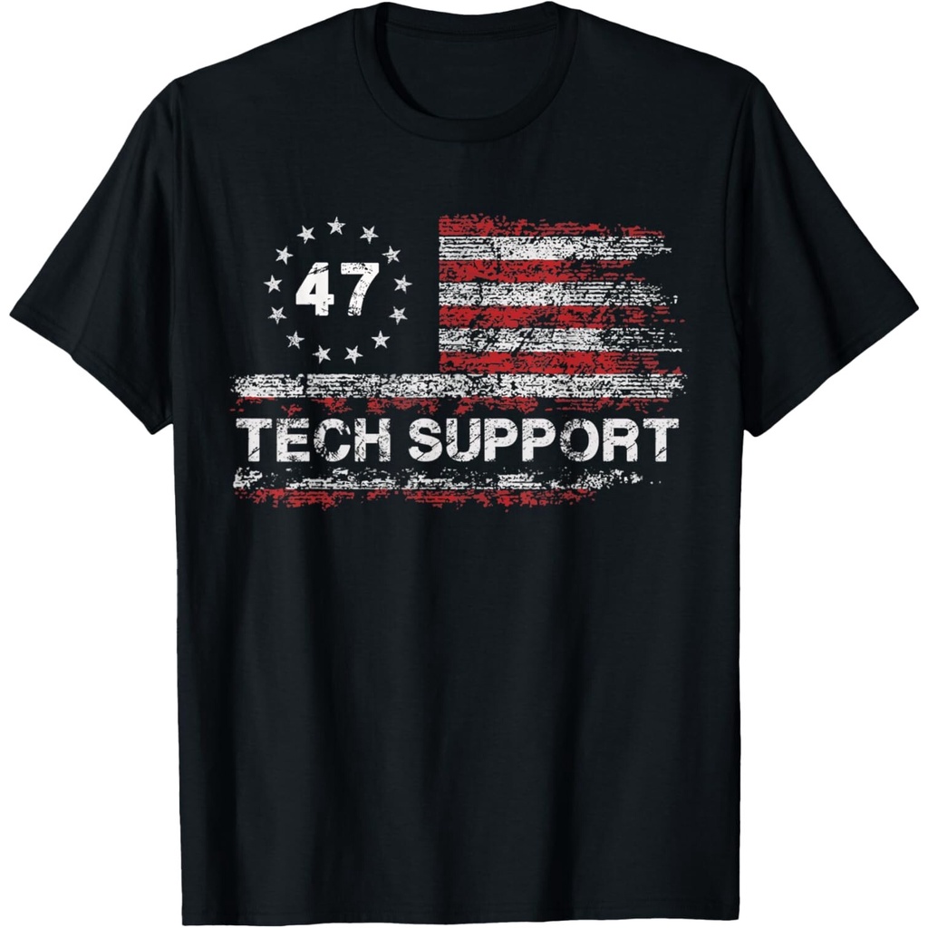 Tech Support Us Flag White House Tech Support D.O.G.E Doge Áo thun Unisex