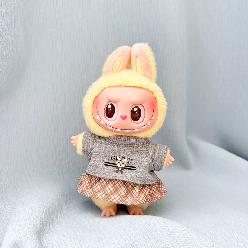 Áo thun có quần cho labubububupu 1st 2nd 3rd với hình gấu mèo Quần lót Houndstooth