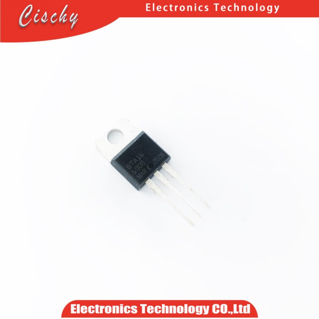 10 chiếc BTA16 600B BTA16 600 BTA16 Triacs 16 Amp 600 Volt TO 220 mới nguyên bản