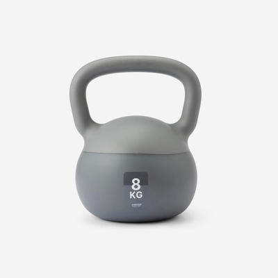 Tạ bình vôi Kettlebell 8 kg tập tại nhà DECATHLON Xám mã 8946045