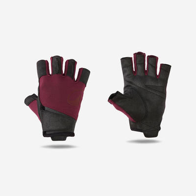 Găng tay tập tạ DECATHLON Đen/Đỏ đô mã 8969506