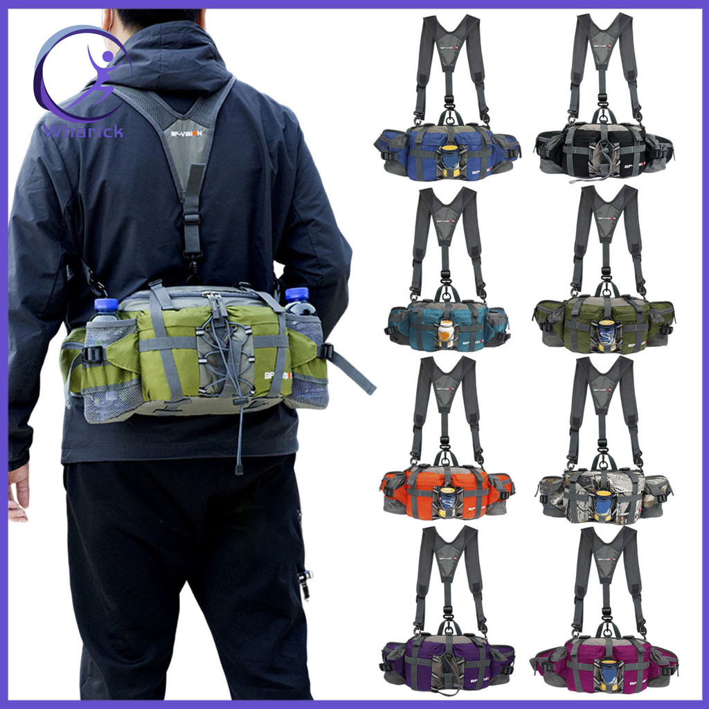 [Wharick] Túi đeo bụng water-resistant phù hợp outdoor cho đi bộ đường dài, camping, cycling & fishi