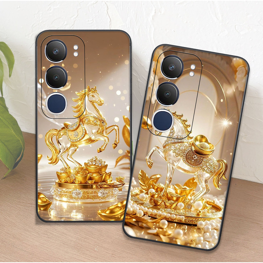 Ốp lưng Vivo Y19s / Y19s Pro in hình ngựa vàng Clover case