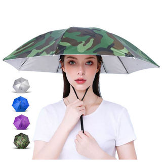 Ô Nón Đội Đầu Câu Cá Du Lịch Che Nắng Mưa - Dù Mũ Cá Nhân PVC Gập Gọn 30cm Phong Cách Độc Đáo Siêu Bền