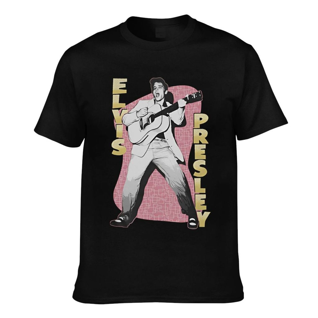 Áo thun nam Elvis Presley Pink Rock Bố in hình tốt
