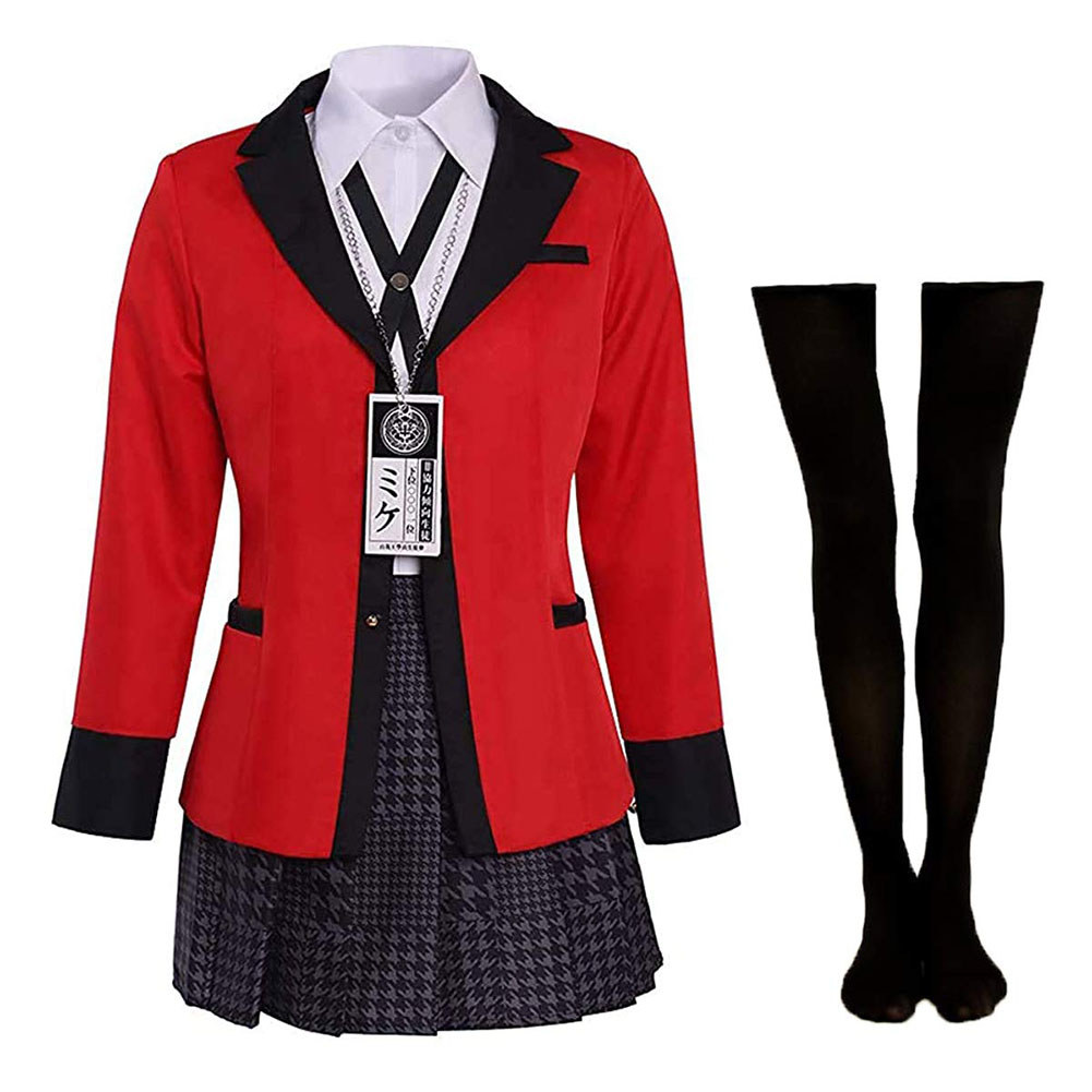 Kakegurui Yumeko Jabami Kirari Momobami Đồng Phục Học Sinh Trang Phục Hóa Trang
