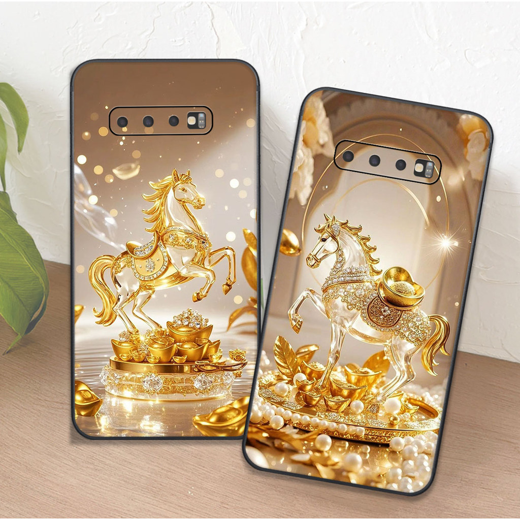 Ốp lưng Samsung S10 / S10 5G / S10 Plus / S10+ in hình ngựa vàng Clover case