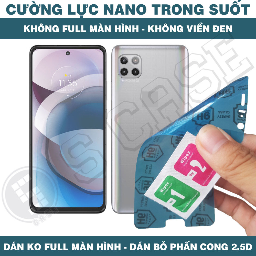Cường Lực Nano Cho Motorola One 5G ACE One 5G UW ACE - Trong Suốt, Không Full Màn, Không Viền Đen