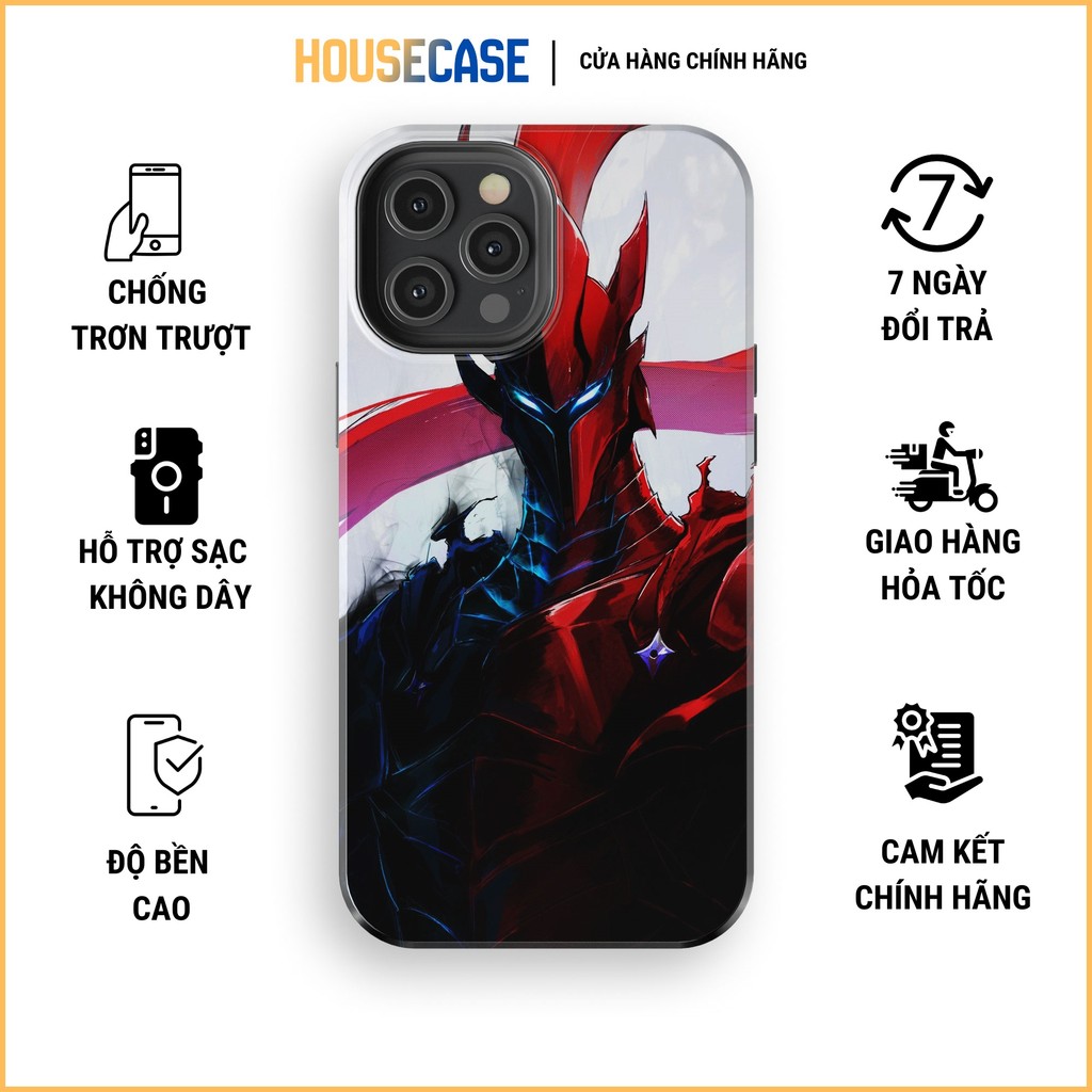 Ốp lưng iphone IGRIS SOLO LEVELING chân dung kỵ sĩ đỏ rực lửa oai phong đẹp TPU cứng