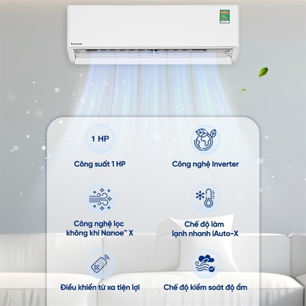Máy lạnh Panasonic Inverter 1 HP CU/CS-U9BKH-8 2025 - Malaysia Điện Máy KHO RẺ