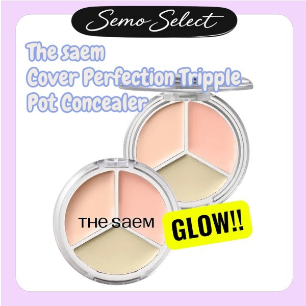 The Saem [The Saem] Cover Perfection Tripple Pot Concealer Glow 3 màu