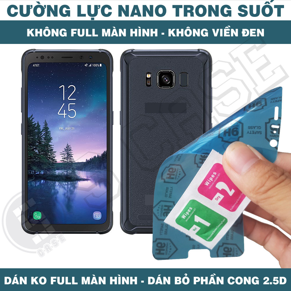 Cường Lực Nano Cho Samsung S8 Active S7 Active - Trong Suốt, Không Full Màn, Không Viền Đen