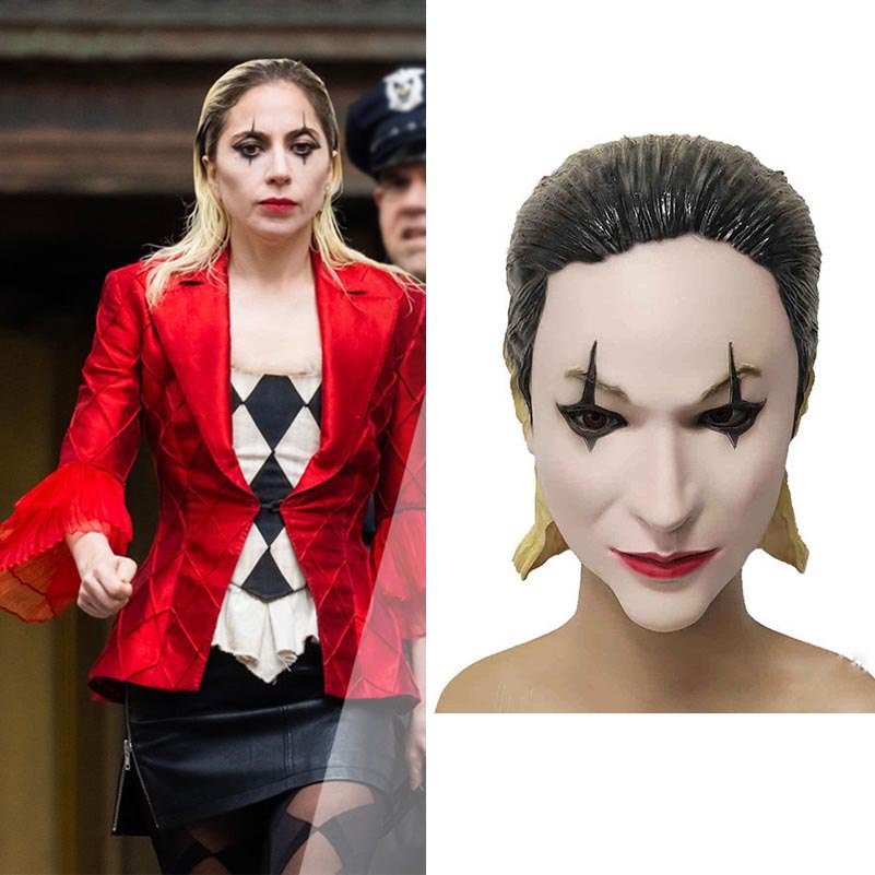 Siêu Anh Hùng Harley Mặt nạ Phim Joker 2 Mặt nạ Lady Gaga Halloween Carnival Lạ Mắt Cosplay Mặt nạ