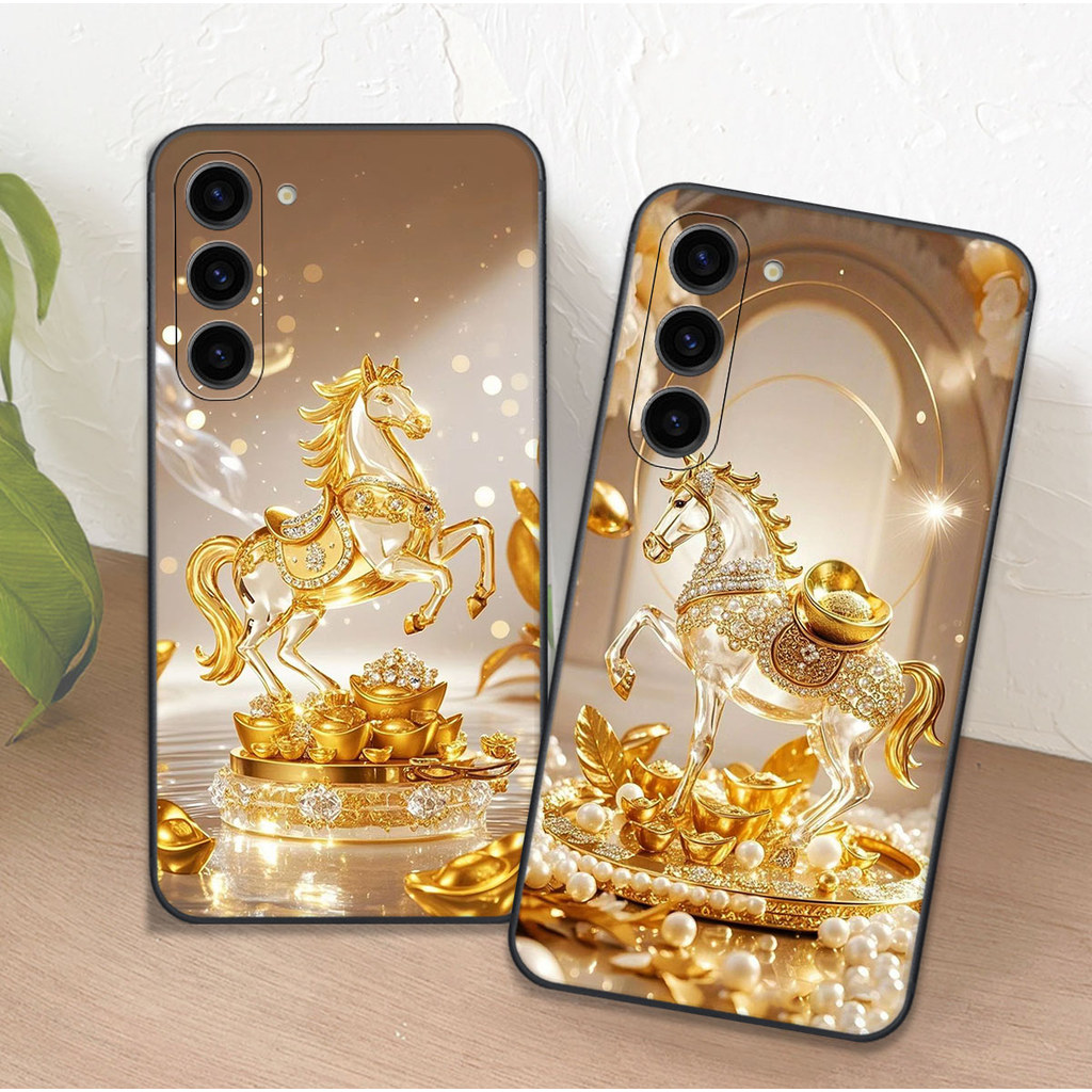 Ốp lưng Samsung S24 / S24 Plus / S24+ / S24 Ultra / S24 FE in hình ngựa vàng Clover case