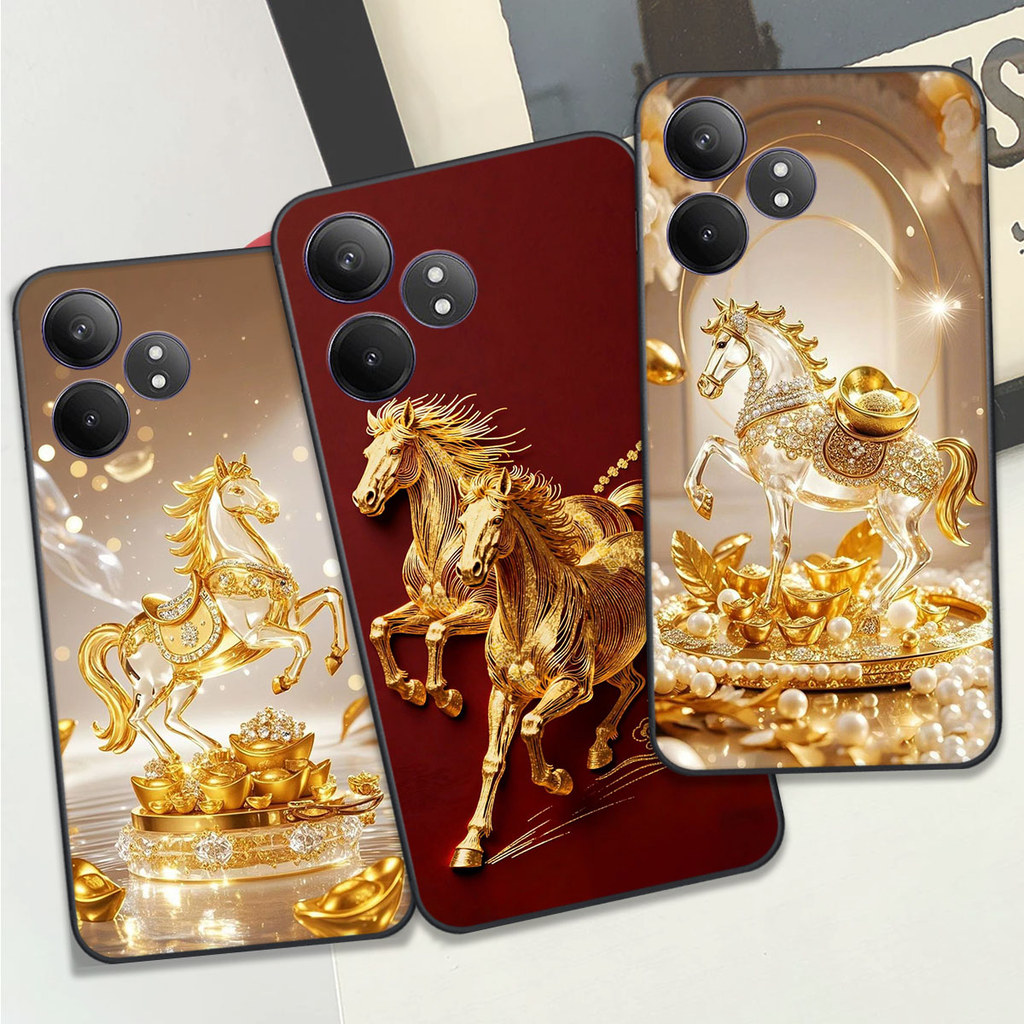 Ốp lưng Realme GT NEO 6 / GT NEO 6 SE in hình ngựa vàng Clover case