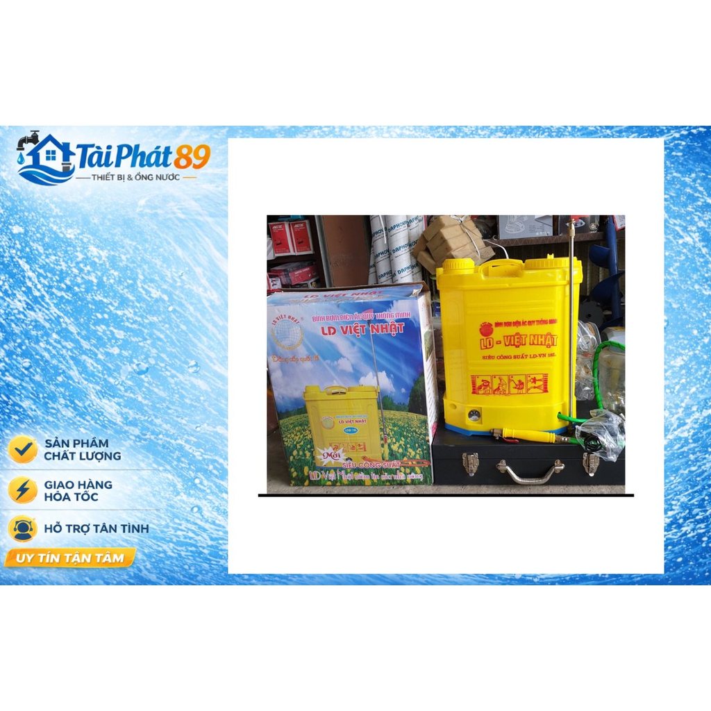 Bình bơm điện ld việt nhật 18 lít bình phun chạy điện 12v