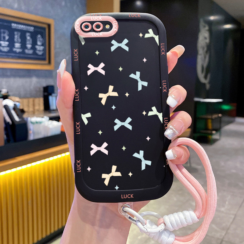 Ốp Lưng Realme C2 C2s OPPO A1K Case Bowknot Nhỏ Với Lanyard