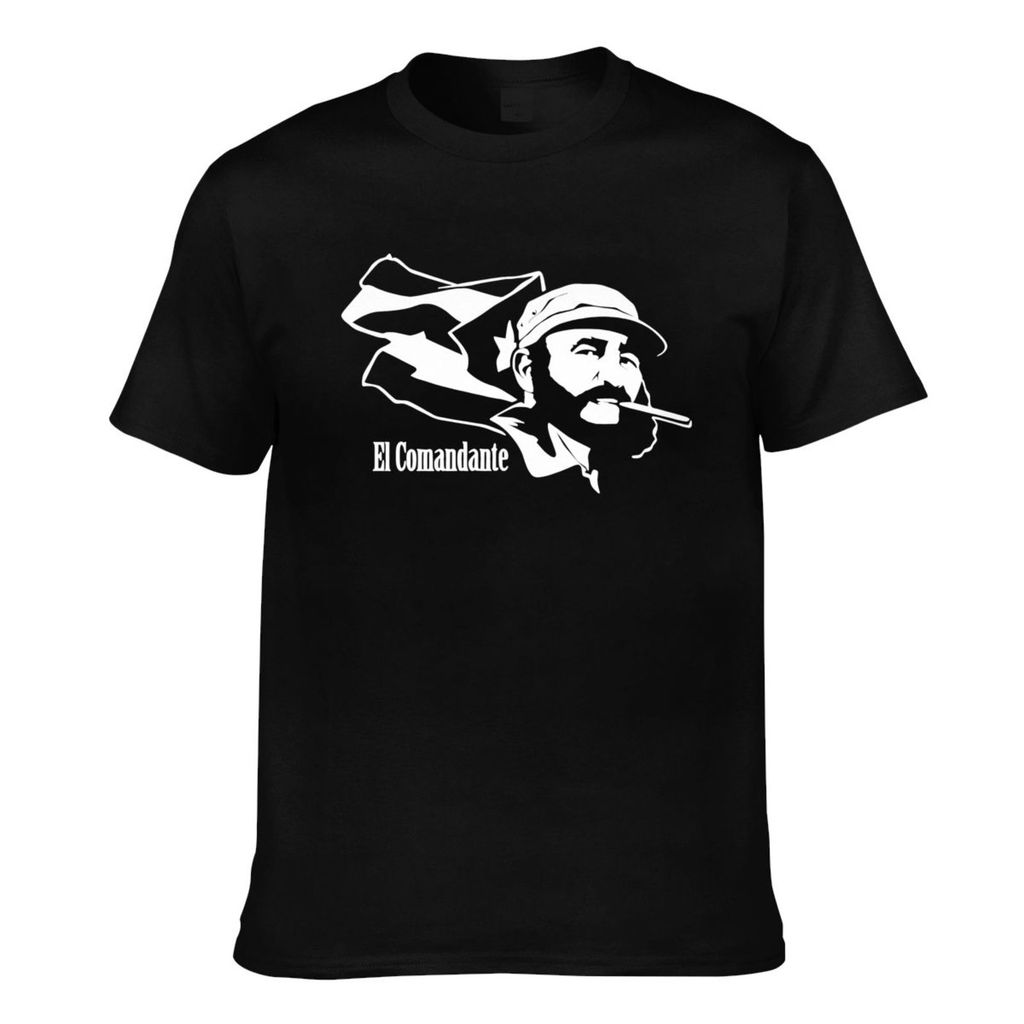 Thời trang mới Chỉ huy El Salvador Fidel Castro, Cuba Cộng sản Cuba Áo thun nam phong cách mùa hè