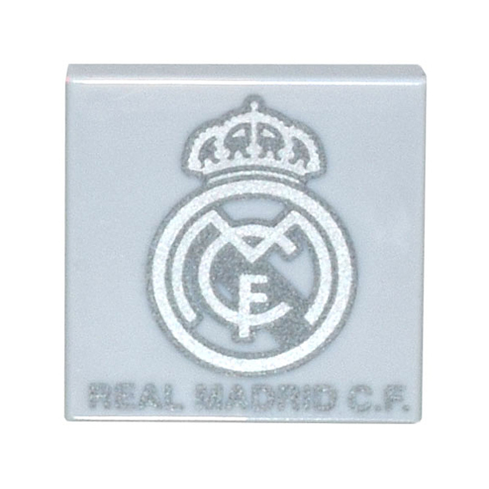 Brick2cube Part - Ngói 2 x 2 có Logo Real Madrid màu bạc và 'REAL MADRID C.F.' Họa tiết - 3068bpb200