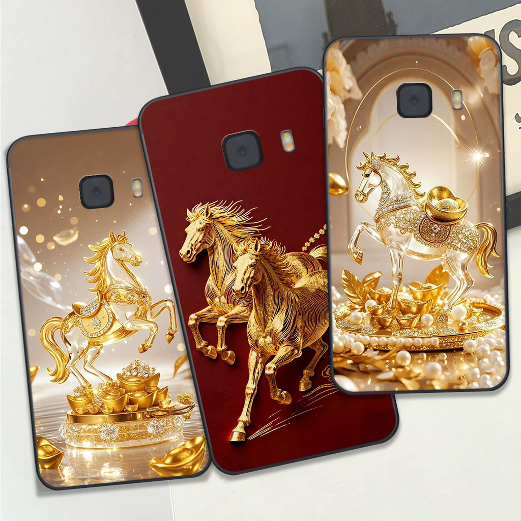 Ốp lưng Samsung Galaxy A9 Pro / C9 Pro in hình ngựa vàng Clover case