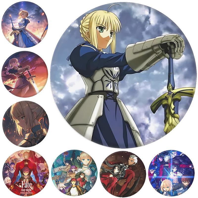 Pin Fate / stay night 58mm – Saber & Nhân vật chính | Chủ đề Holy Grail War & Heroic Spirits | Phong
