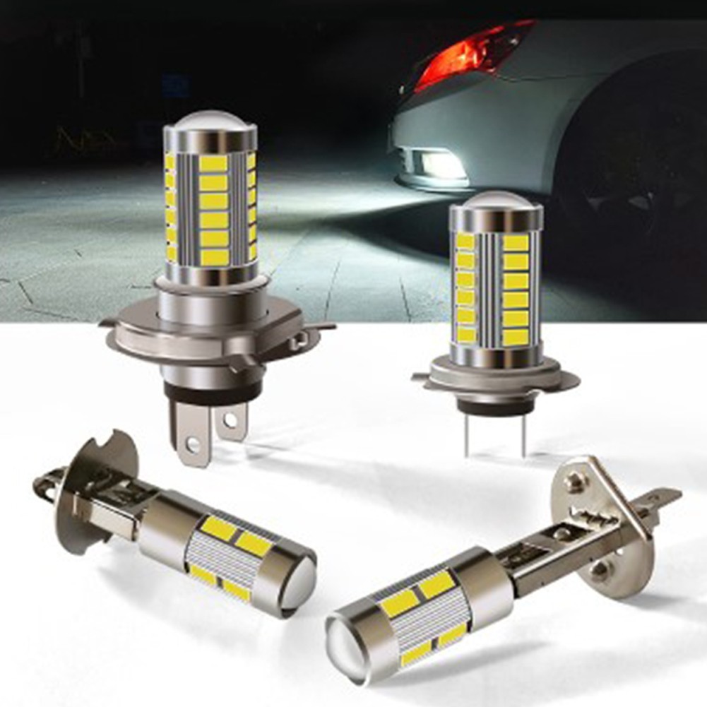 [HOT] 1 Đèn Pha LED Xe Máy Ô Tô Đèn Sương Mù LED 33SMD H4 H7 H1 H3 Siêu Sáng