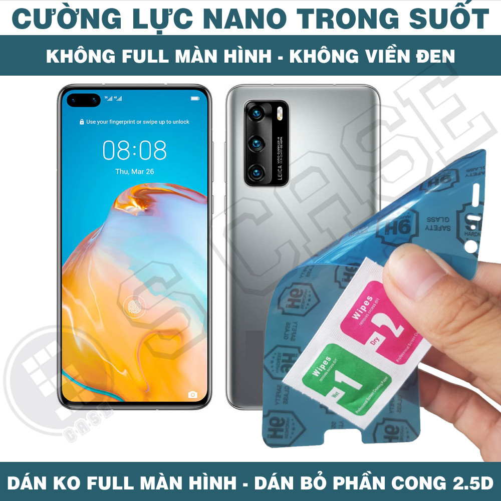 Cường Lực Nano Cho Huawei P40 Lite E P40 Lite 5G P40 - Trong Suốt, Không Full Màn, Không Viền Đen