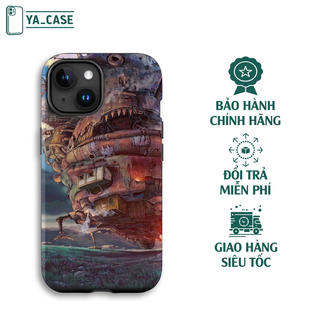 Ốp Lưng Iphone Howl’s Moving Castle Ghibli Đẹp Chính Hãng YACASE Cho Iphone11/15/16