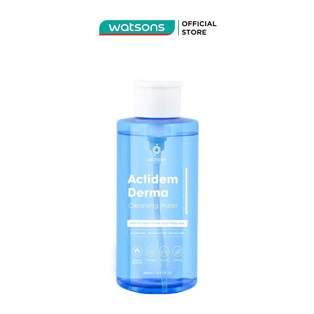 Nước Tẩy Trang Không Cay Mắt Actidem Derma Cleansing Water 500ml