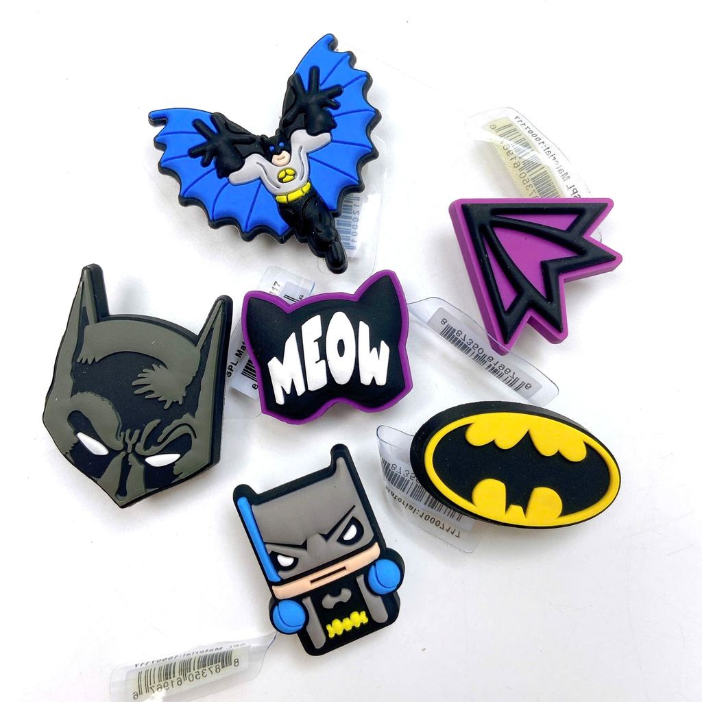SET 6 CHARM BATMAN Set 6 charm chính hãng gắn dép Crocs, Jibbitz gắn dép Crocs Set 6 cái hàng xịn kè