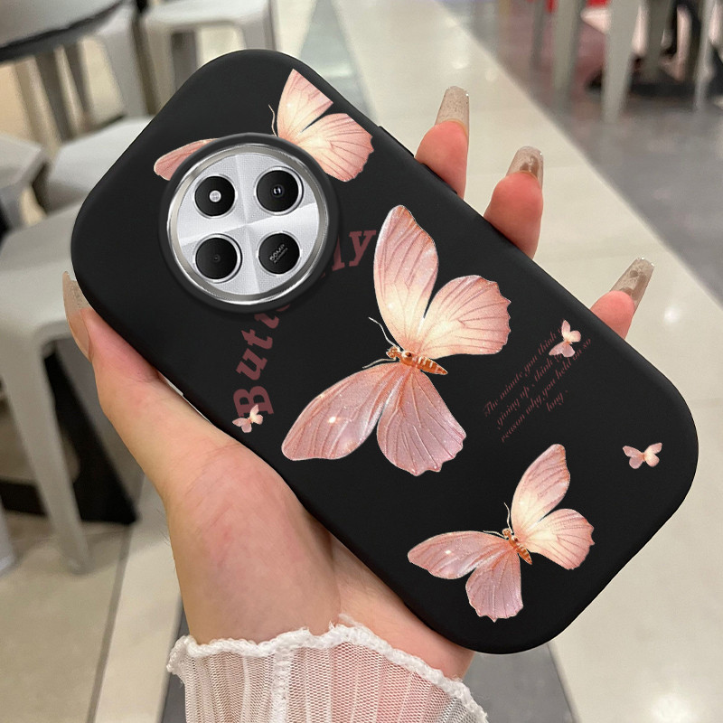 Ốp Lưng Áp dụng cho Xiaomi Redmi 14C 4G 14C 5G A4 5G 14R 5G POCO C75 4G C75 5G Case Vẽ Bướm nhỏ đẹp