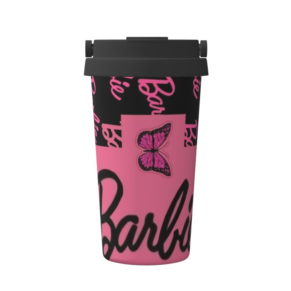 Barbie 20 oz có nắp Cốc cà phê bằng thép không gỉ cách nhiệt chân không, Cốc du lịch hai lớp dùng ch