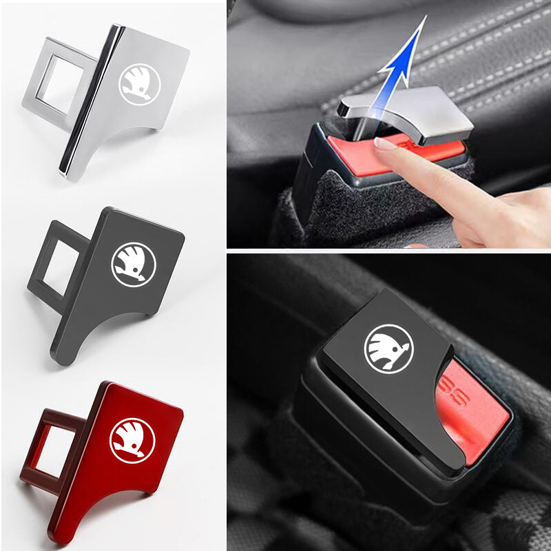 Dành Cho Xe Skoda An Toàn Dây An Toàn Khóa Ẩn Kẹp Cho skoda Octavia Fabia Kodiaq Kushaq Slavia Karoq