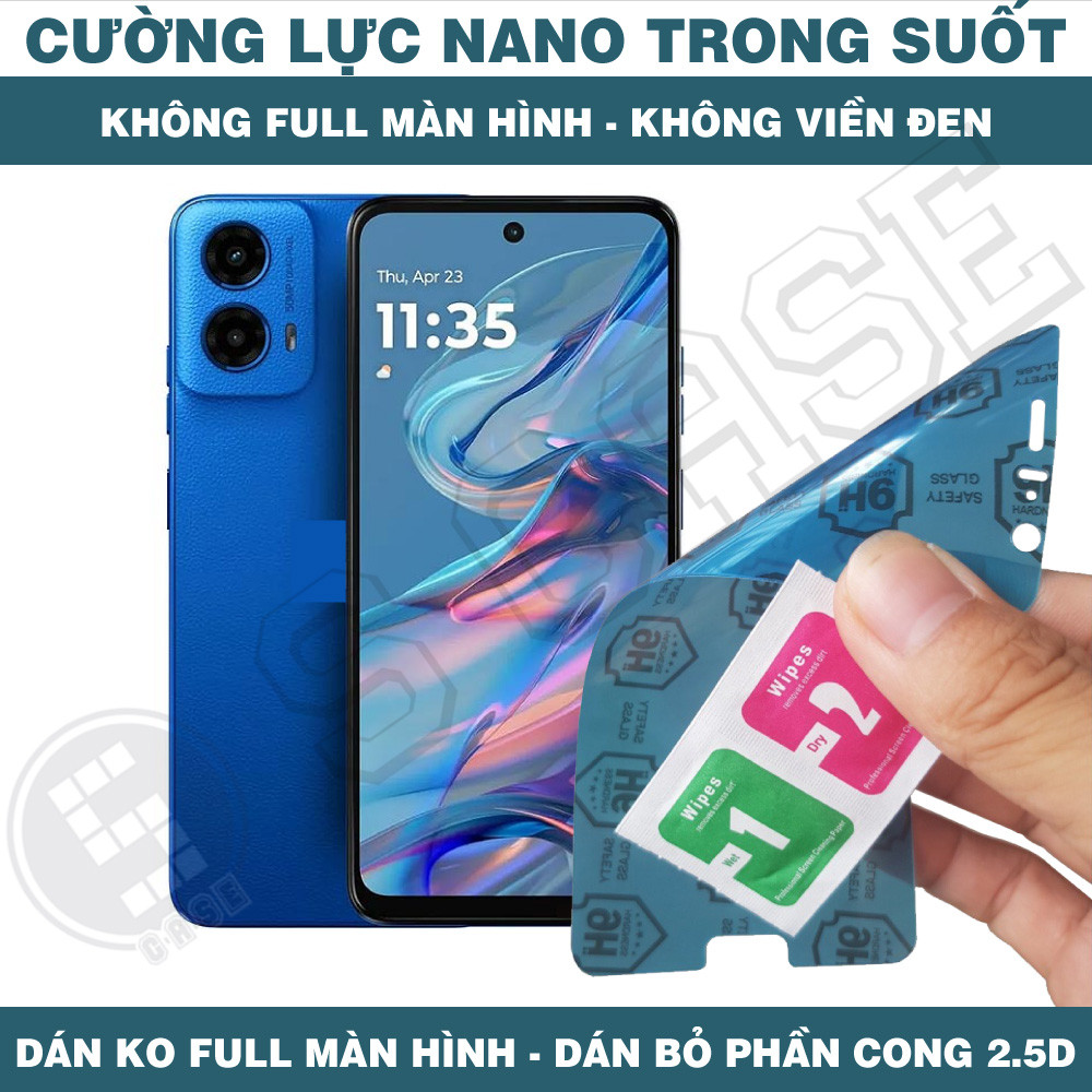 Cường Lực Nano Cho Motorola Moto G45 G42 G41 G40 Fushion - Trong Suốt, Không Full Màn, Không Viền Đe