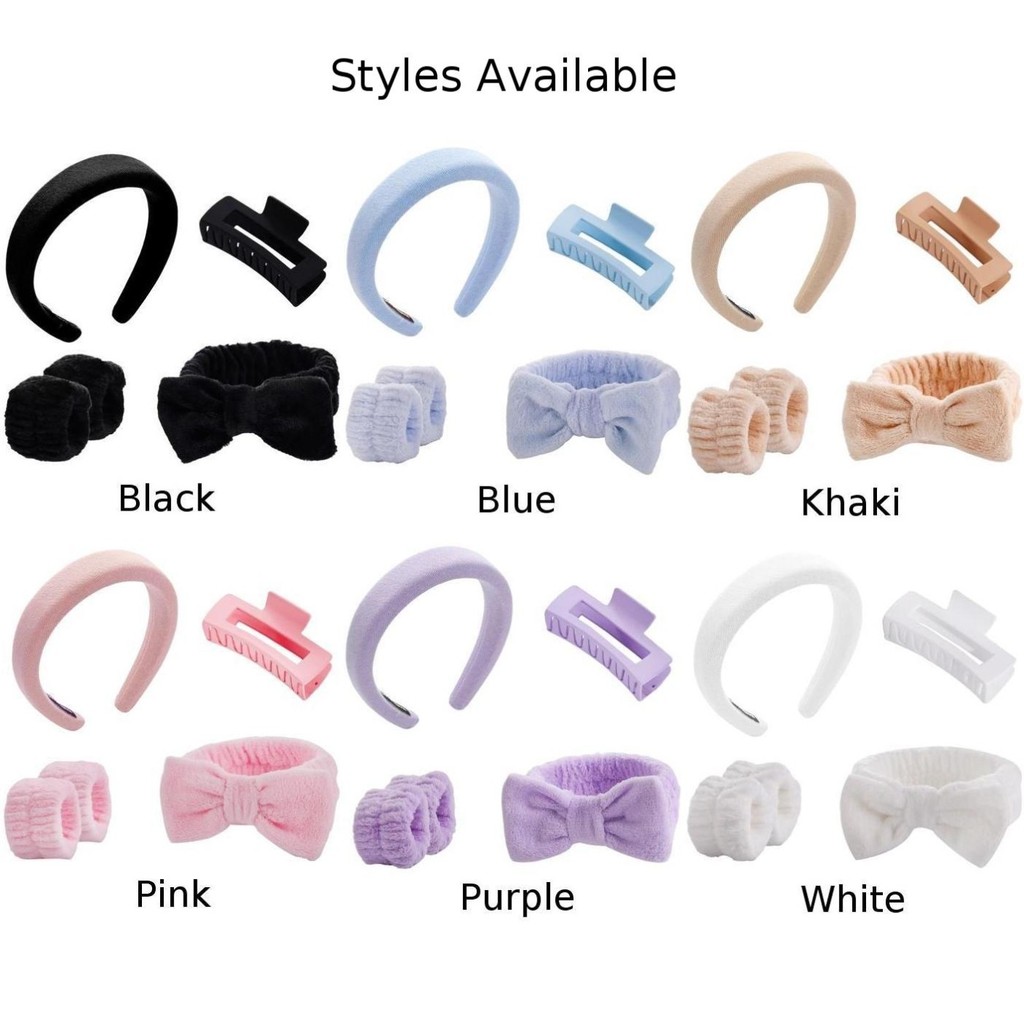 Bộ dây buộc tóc 16 mảnh mềm có dây buộc thắt nơ Dây buộc tóc Kẹp tóc đàn hồi < BEAUTYVE >