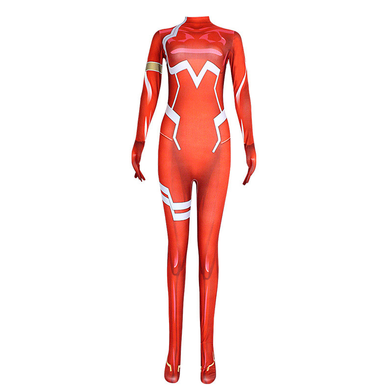 Anime Darling In The Franxx 02 Zero Two Cosplay Áo liền quần Trang Phục Nữ Halloween Đảng Body