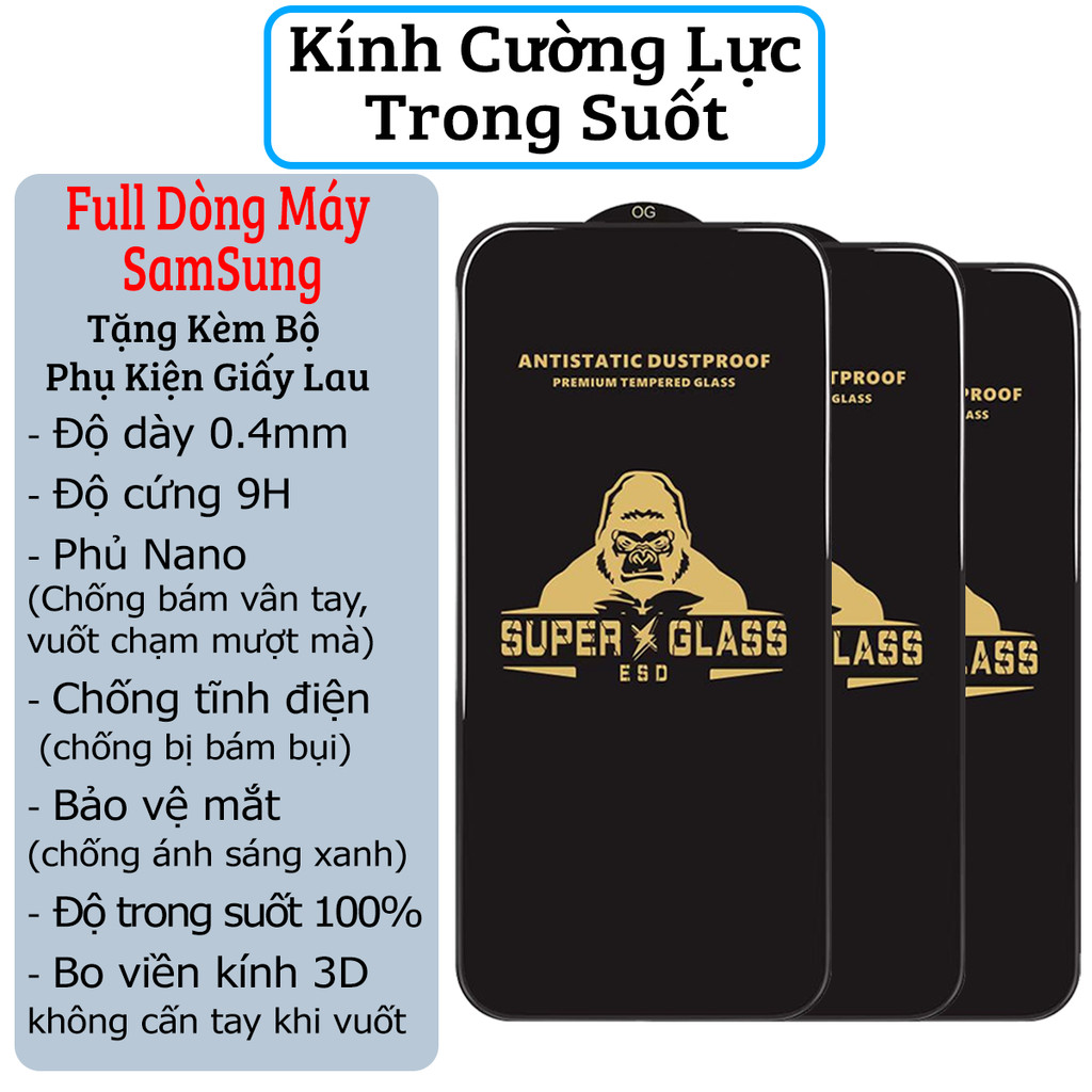 Kính cường lực Samsung A02 / A02s / A03 / A03s / A03 Core,kính kingkong samsung full màn