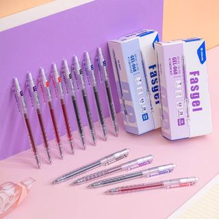 Combo 5 Bút gel Fasgel Thiên Long GEL-068, Bút gel 0.5mm mực nước nhiều màu, viết nét êm mượt