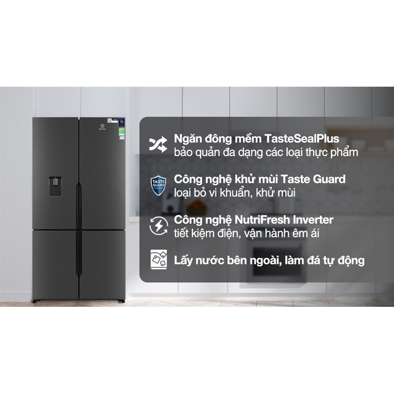 Tủ Lạnh Electrolux Inverter 562 lít Multi Door EQE5660A-B - THÁI LAN