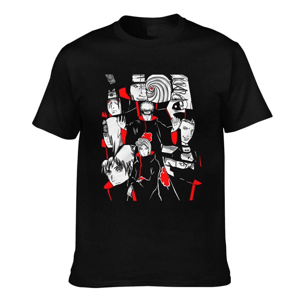 Áo thun nam thông thường Naruto Akatsuki Itachi Obito Bố in hình tốt