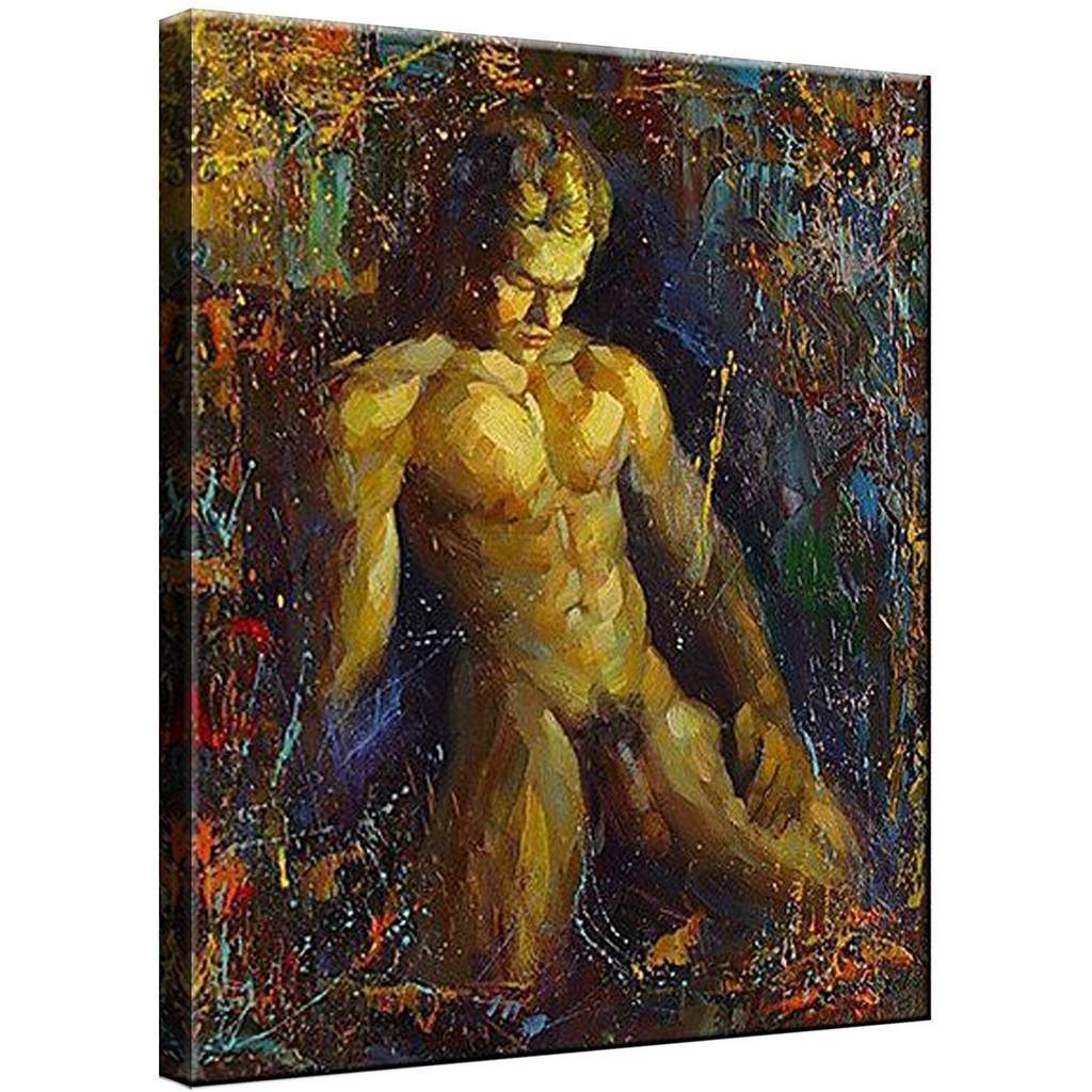 Damenight% Tranh Sơn Trên Tranh Canvas Người Khỏa Thân Nam Khỏa Thân Người Đàn Ông Sơn Canvas Có Khu