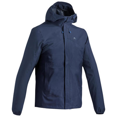 Áo khoác dã ngoại nam chống thấm nước DECATHLON MH100 xanh navy mã 8540225