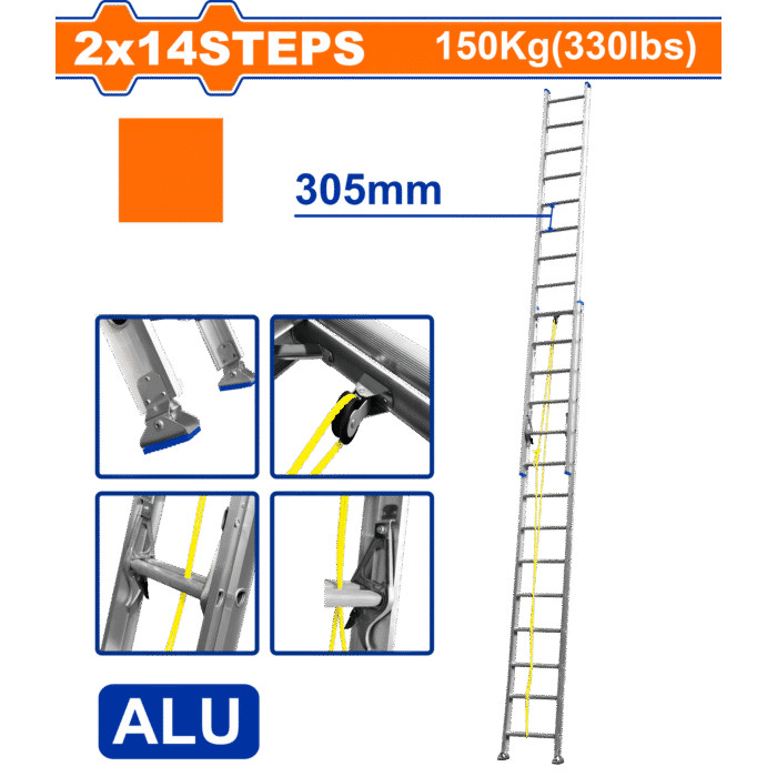 THANG XẾP KÉO DÀI 2X14 BẬC WADFOW WLD8H28 - HÀNG CHÍNH HÃNG